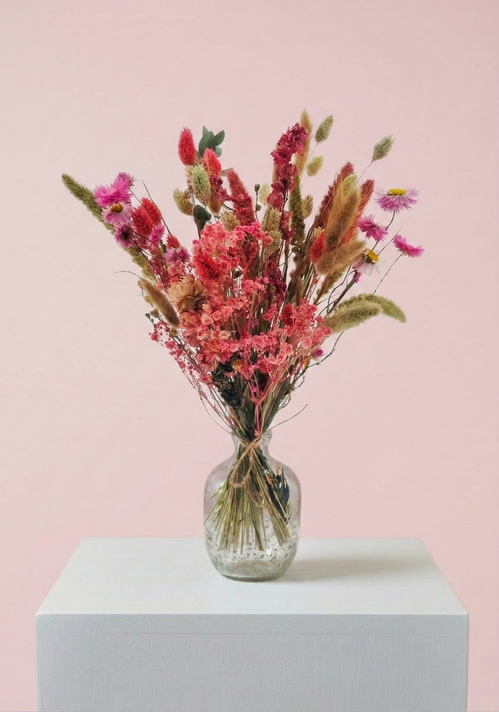 Suhi šopek »Cute Pink« (predlagana alternativa — brez vaze)