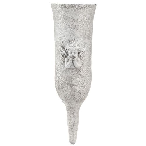 Nagrobna vaza z angelom, poliresin — V29 cm